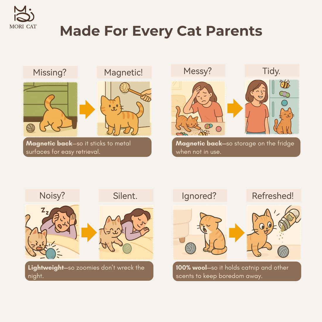 【Mori Cat】Wool Cat Toy