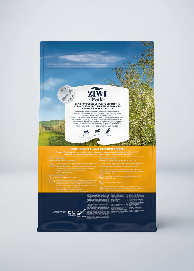【Ziwi Peak】Air-Dried Dog Food - Free-Range Chicken - 454g & 1kg