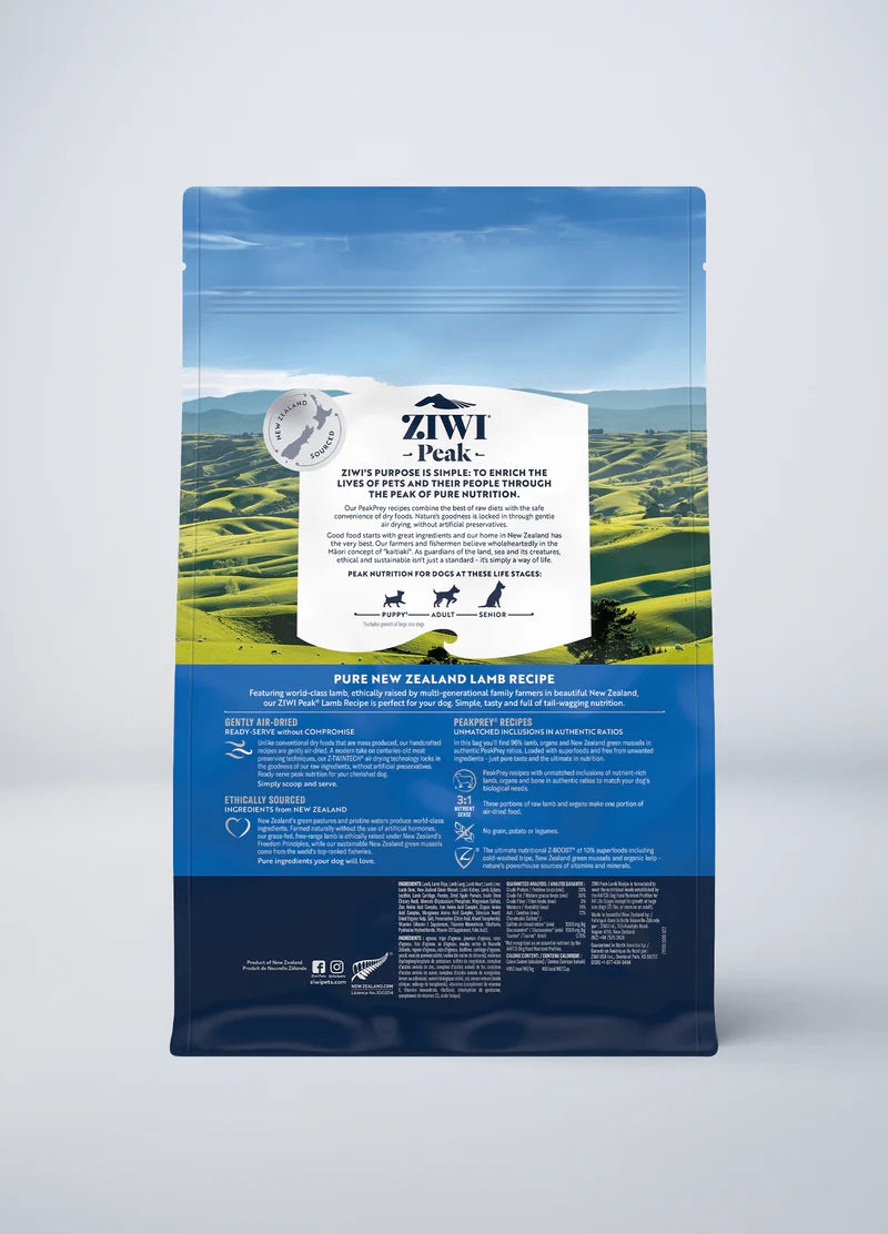 【Ziwi Peak】Air-Dried Dog Food - Lamb - 454g & 1kg