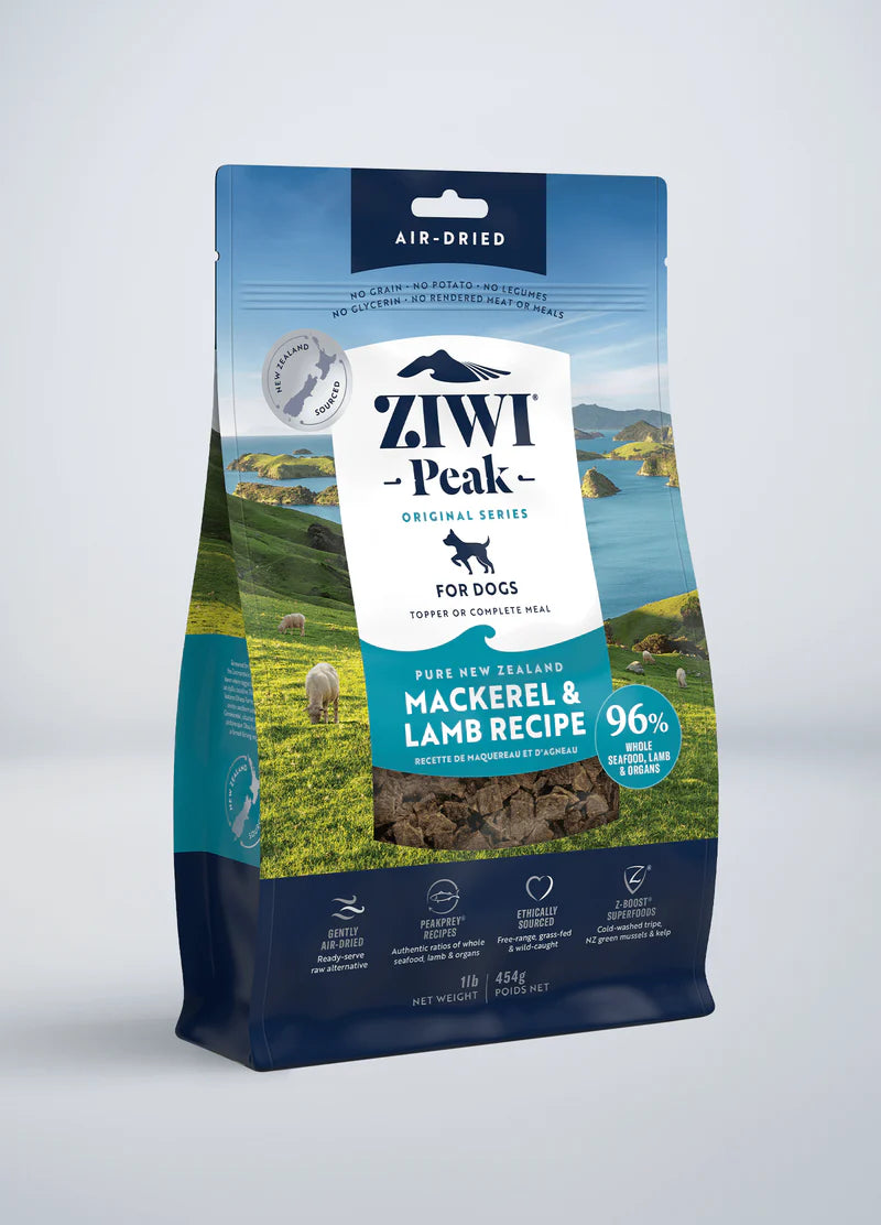 【Ziwi Peak】Air-Dried Dog Food - Mackerel & Lamb - 454g & 1kg