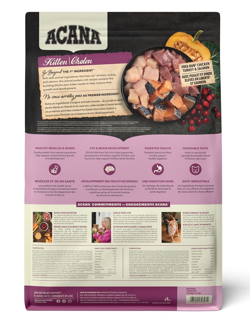 【Acana】Kitten Dry Food- Highest Protein Kitten - 1.8 kg