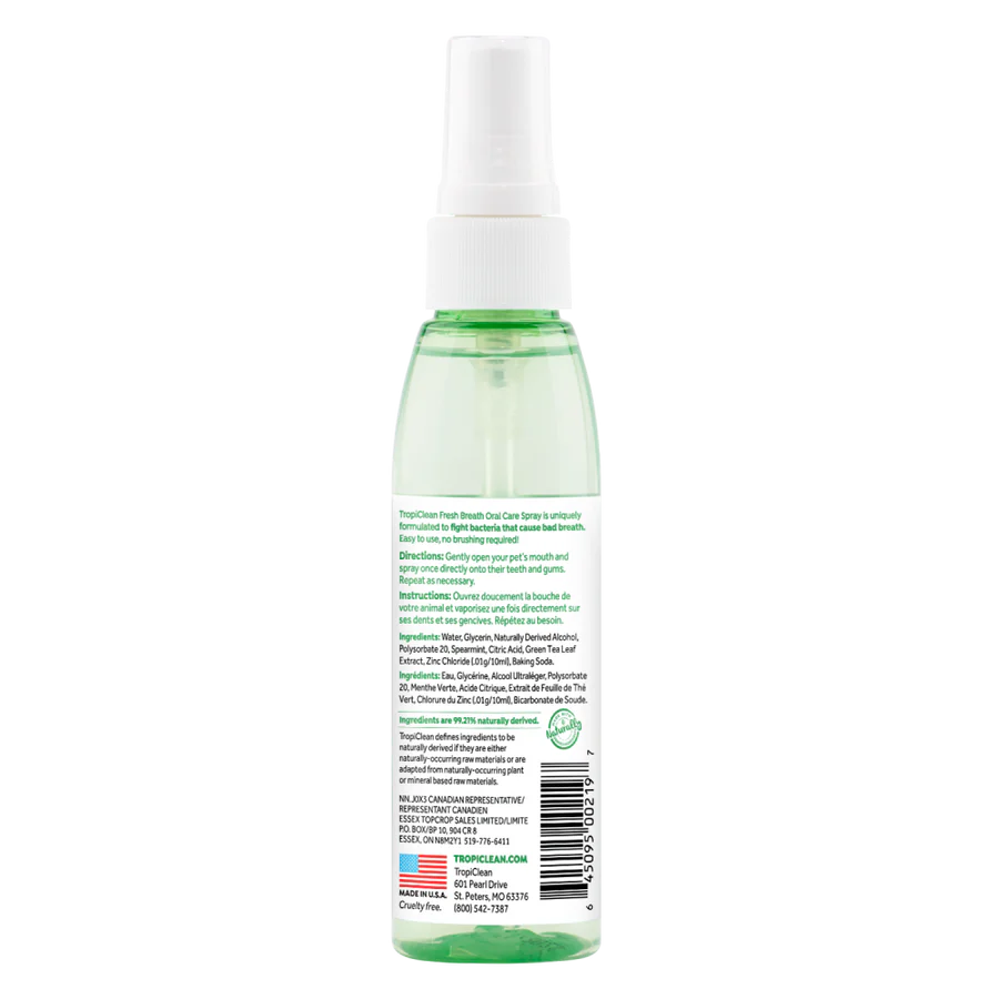 【TROPICLEAN】Fresh Breath Oral Care Spray for Pets