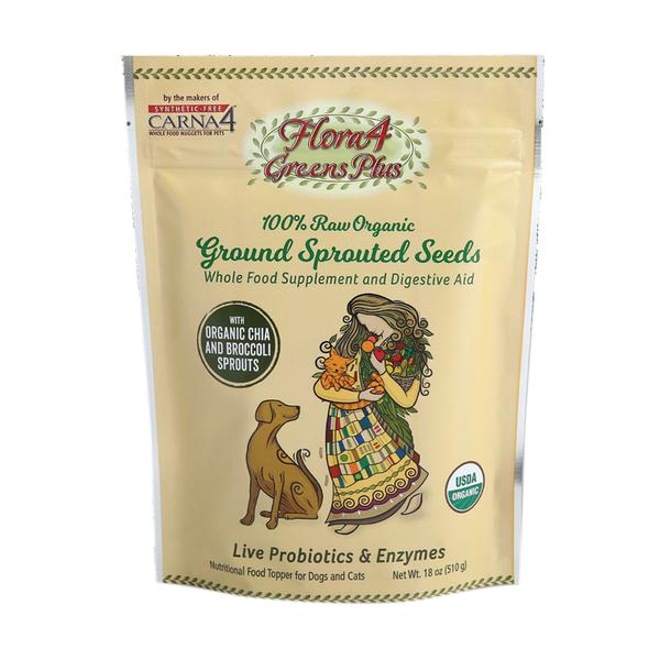 【CARNA4】 Flora4® Green Plus Organic Sprouted Seeds Supplement - 18oz/1.5oz