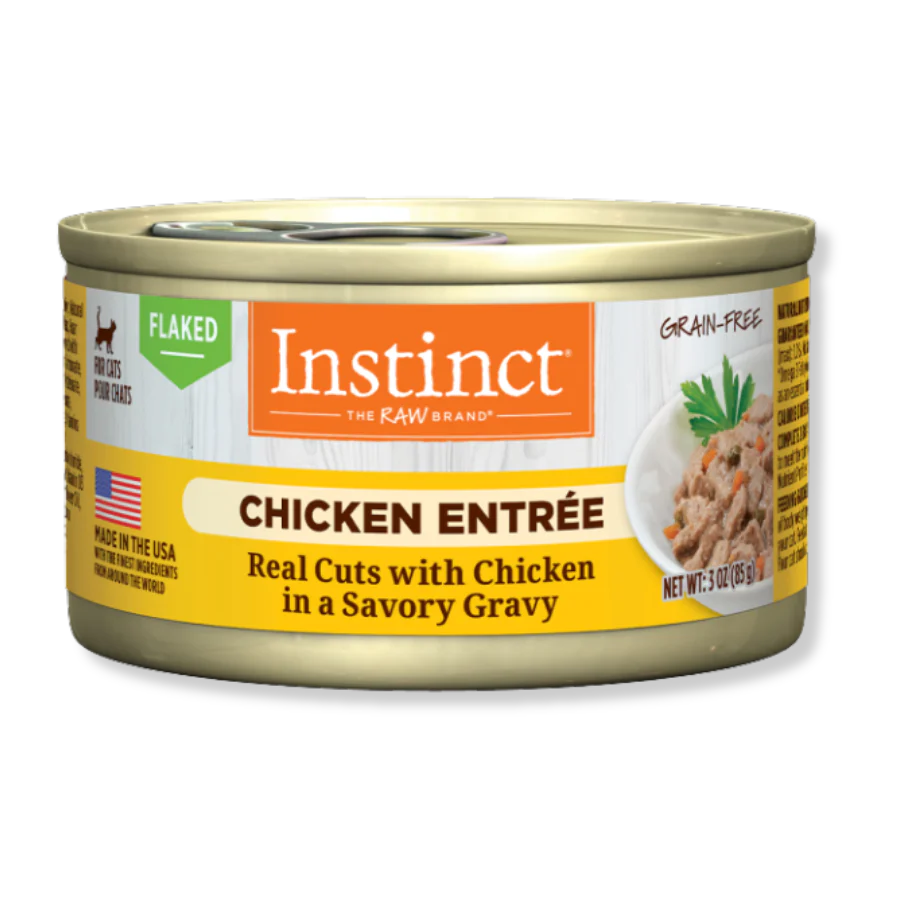 【INSTINCT】Canned Cat Food - Flaked Chicken Entree - 3oz