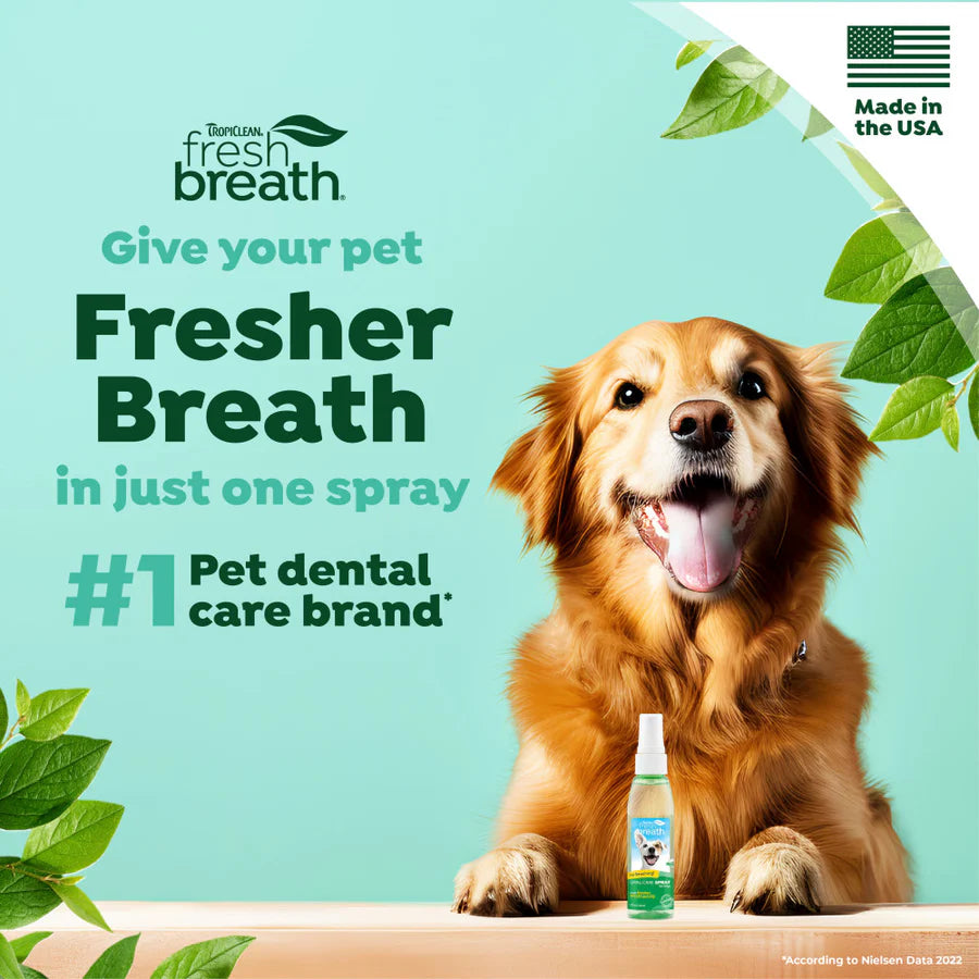 【TROPICLEAN】Fresh Breath Oral Care Spray for Pets
