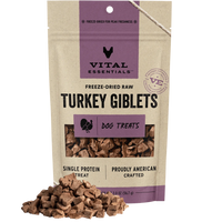 【VITAL ESSENTIALS VE】Dog - Freeze-Dried Treats - Raw Turkey Giblets - 2oz