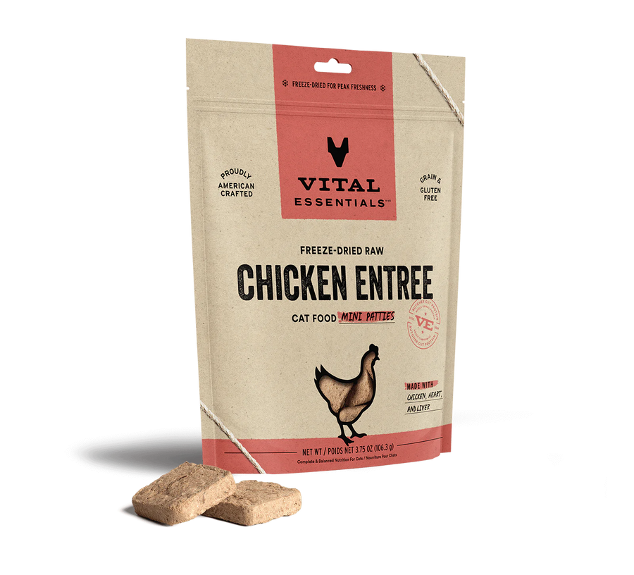 【VITAL ESSENTIALS VE】VC Cat Freeze-Dried Raw Mini Patties - Chicken