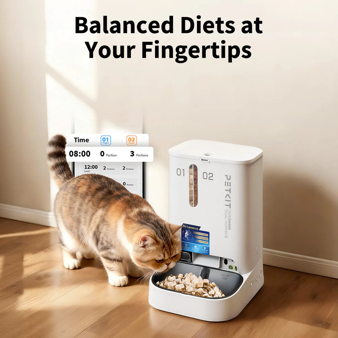 【PETKIT】YumShare Dual-hopper with Camera Smart Pet Feeder 2-UK