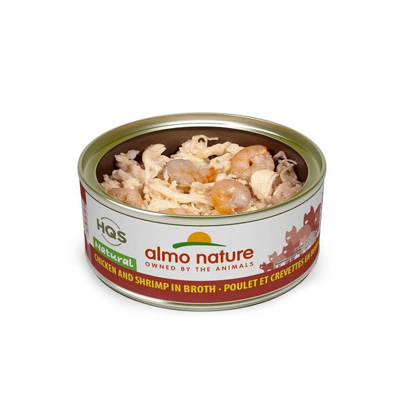 【Almo Nature】 Canned Cat Food - Chicken & Shrimp in Broth (2.5 oz can)