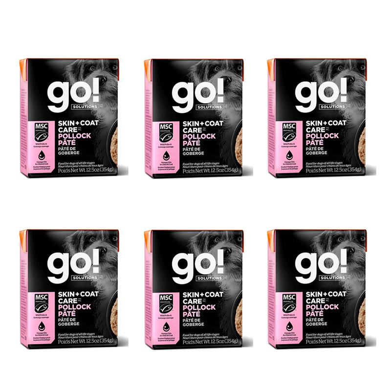 【Go! Solutions】Skin + Coat Care Pâté for Dogs  - Pollock Pate 12.5oz x6