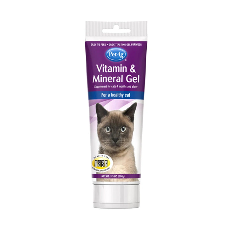 【PetAg】猫咪保健品 - 维他命 & 矿物质补充凝胶 3.5 盎司