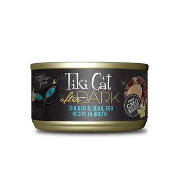 【Tiki Cat】Canned Cat Food - After Dark - Chicken & Quail Egg Recipe in Broth 2.8 oz