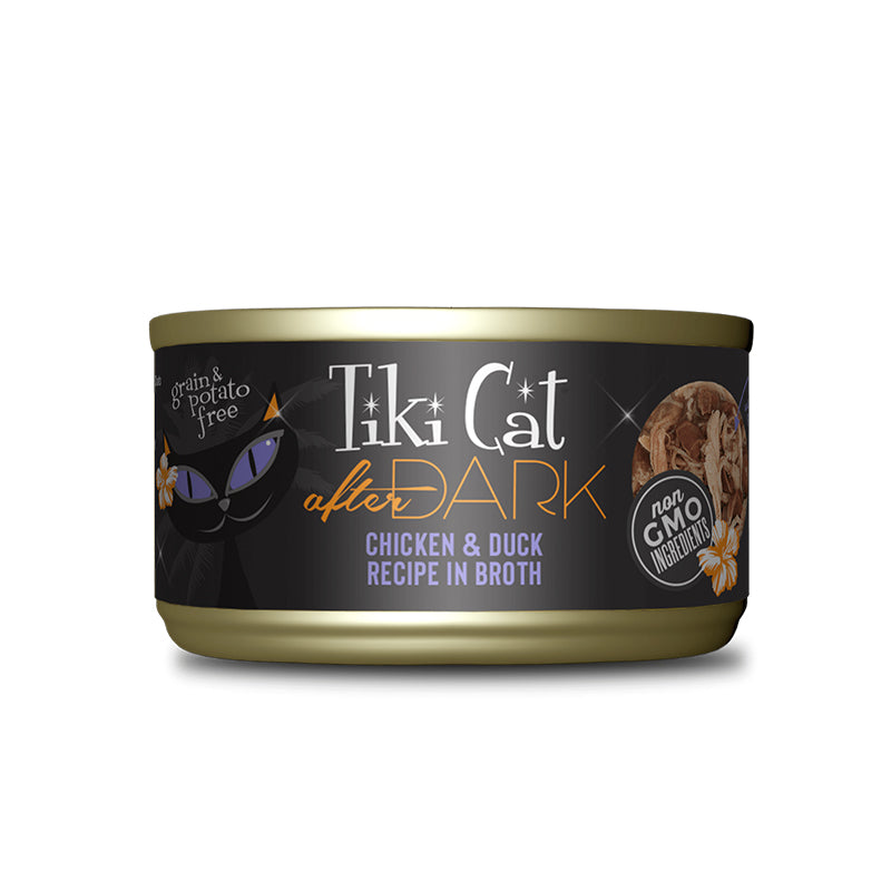 【Tiki Cat】Canned Cat Food - After Dark - Chicken & Duck recipe in Broth  2.8 oz