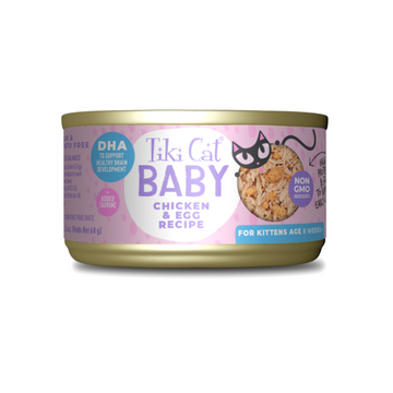 【TIKI CAT】Baby Chicken & Egg Recipe Canned Kitten Food 2.4 oz