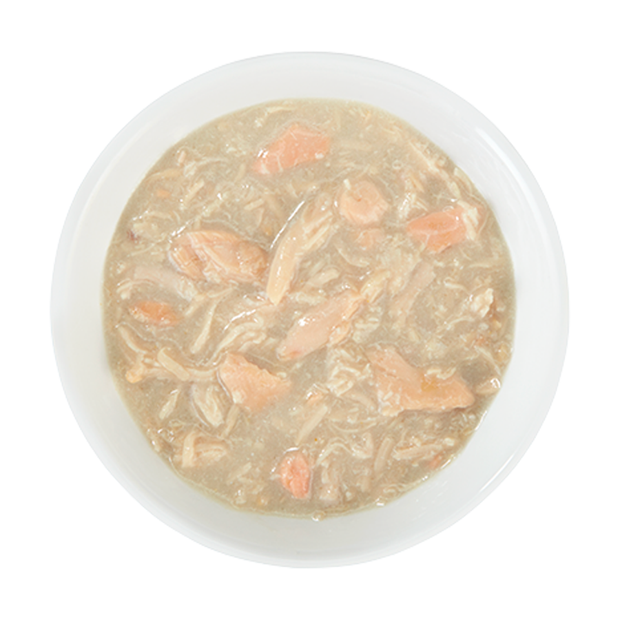 【Tiki Dog】Chicken with Salmon Recipe in Broth 3oz x4