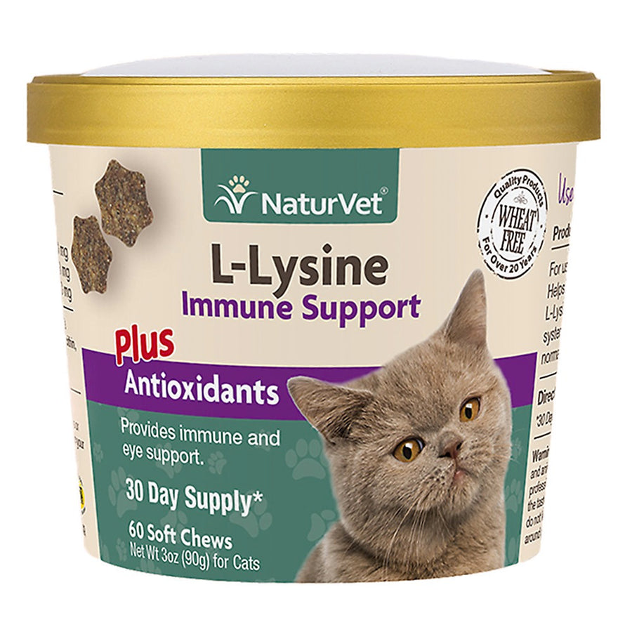 【NATURVET】L-Lysine Soft Chews - 30 Days Supply