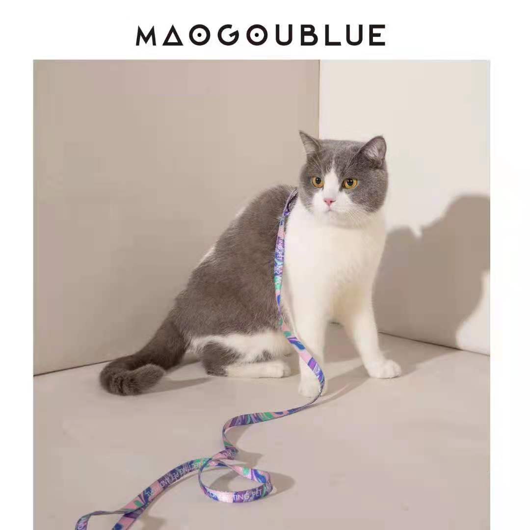 【MAOGOUBLUE】Cat Harness and Leash Set - Pink Floral