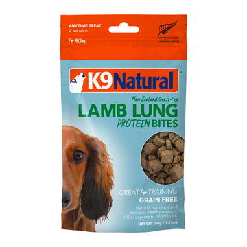 【K9 Natural】Dog Treat - Air Dried Lamb Lung Protein Bites 60g