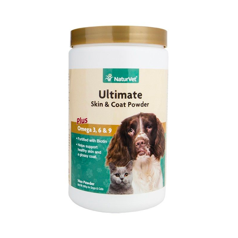 【NATURVET】Ultimate Skin & Coat Powder Plus Omega 3, 6 & 9 For Dog & Cat - 14 oz