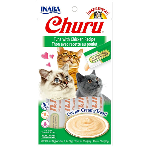 Inaba Churu Purées Cat Treat - Tuna with Chicken-Treats-PawPawDear