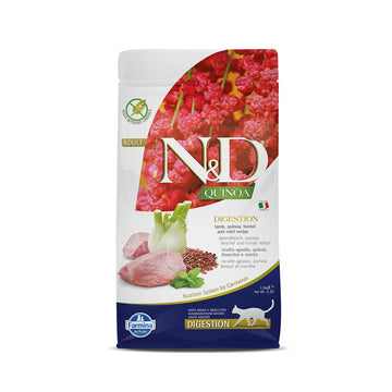 【FARMINA N&D - CAT】Lamb & Quinoa Digestion Dry Cat Food - 11 lbs
