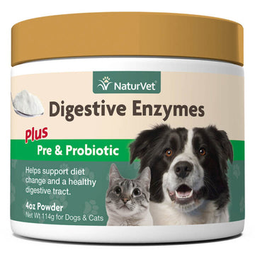 【NaturVet Digestive】Enzymes Prebiotic & Probiotic Powder 4 oz