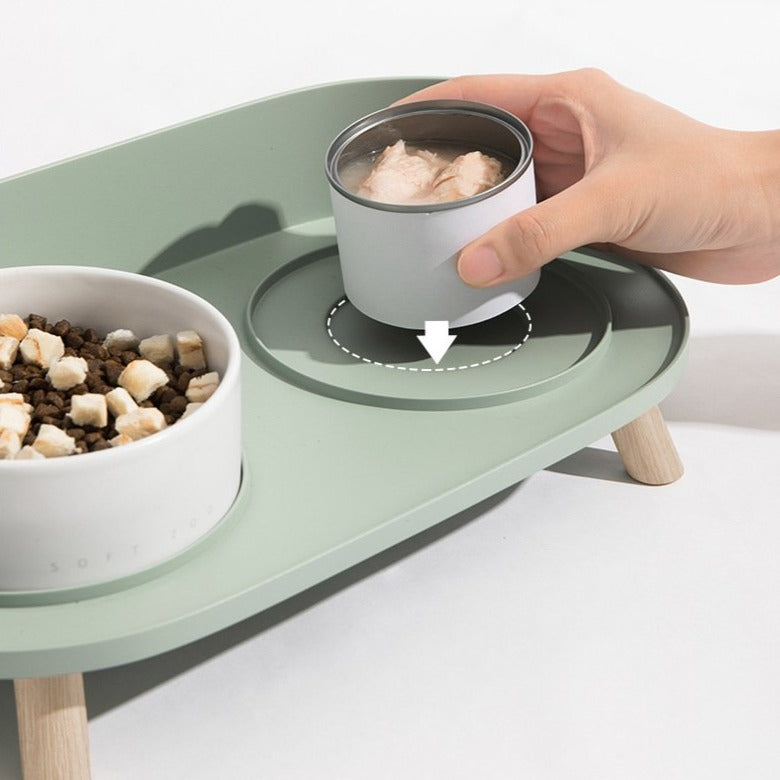 SOFTZOO | Chubby Duo Bowl Dining Table - with Two Ceramic Bowls