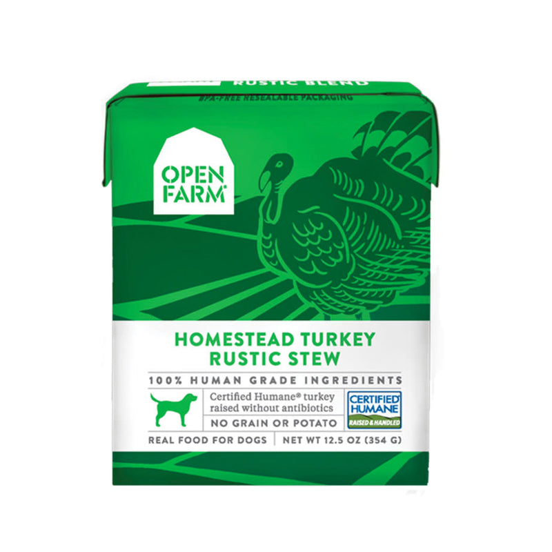 【Open Farm】Dog Wet Food-Homestead Turkey Rustic Stew  6 x 12.5oz