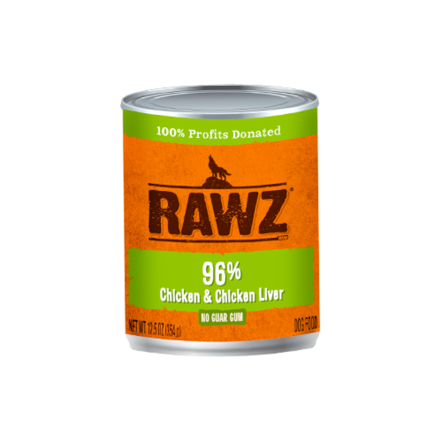 【Rawz】96% CHICKEN & CHICKEN LIVER DOG FOOD 12.5oz x6
