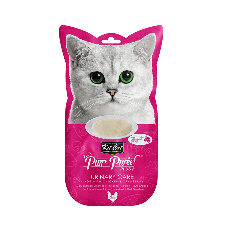 【Kit Cat】猫咪汤条Plus - 鸡肉&蔓越莓（泌尿护理）15gx 4