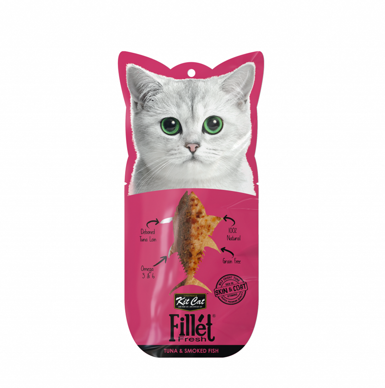 【Near-expired 30% Off Kit Cat】Cat Treat - Fillet Fresh Tuna & Smocked Fish
