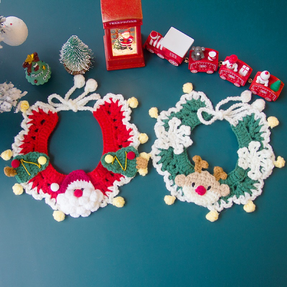 手工编织圣诞围脖-麋鹿款