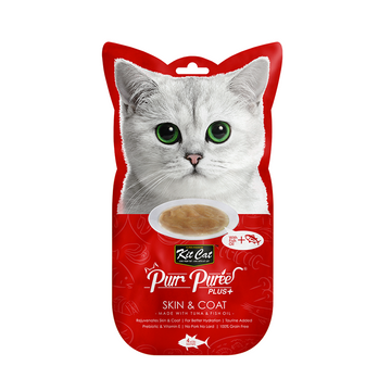 【Kit Cat】Purr Puree Plus+ Tuna & Fish Oil (Skin & Coat) 15g x 4