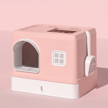 小别墅猫砂盆 - 粉色