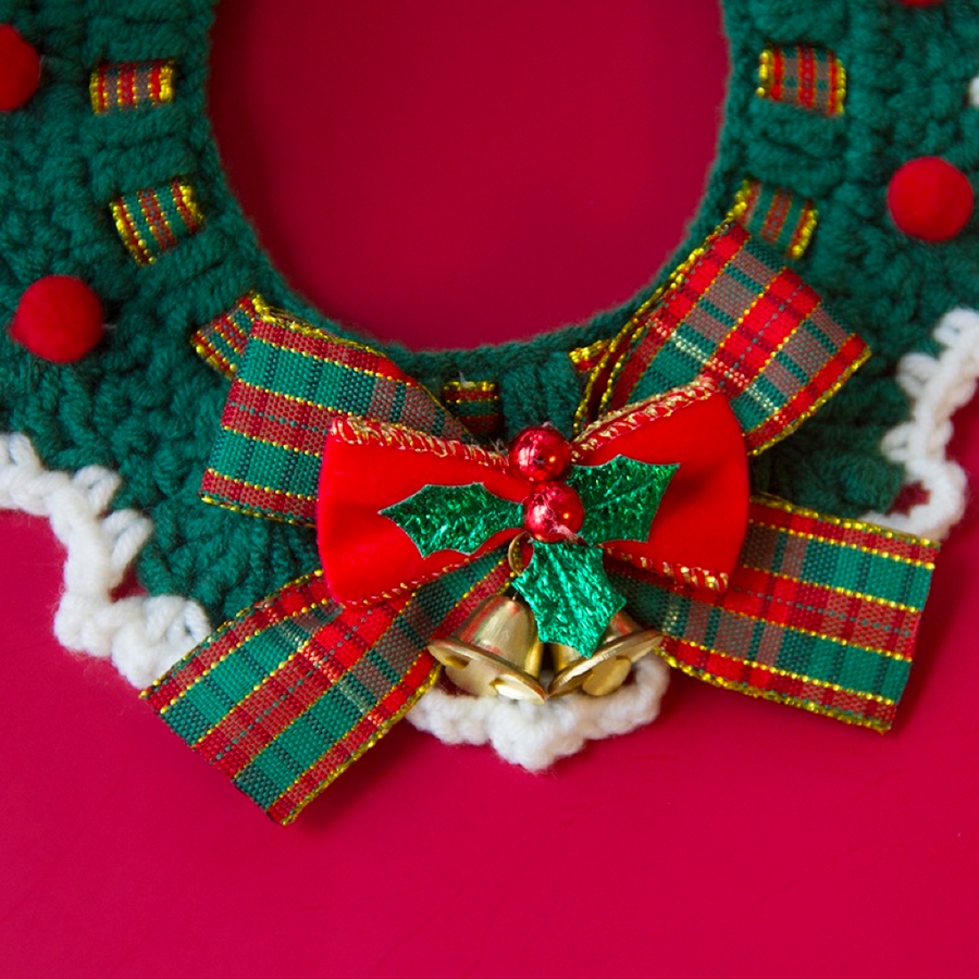 Christmas Green Bow-knot Collar