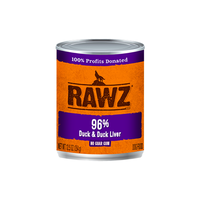【Rawz】96% DUCK & DUCK LIVER DOG FOOD 12.5oz x6