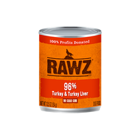 【Rawz】96% TURKEY & TURKEY LIVER DOG FOOD 12.5oz x12