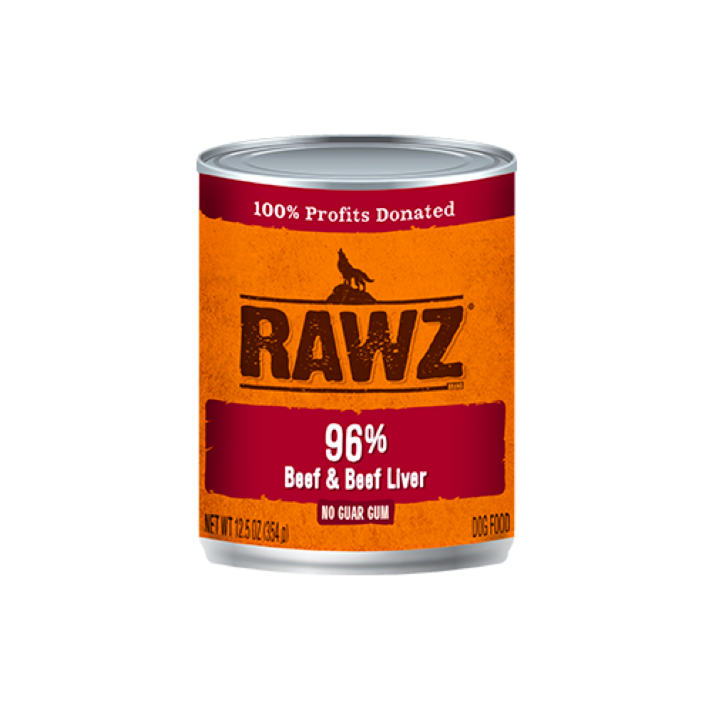 【Rawz】96% BEEF & BEEF LIVER DOG FOOD 12.5oz x6