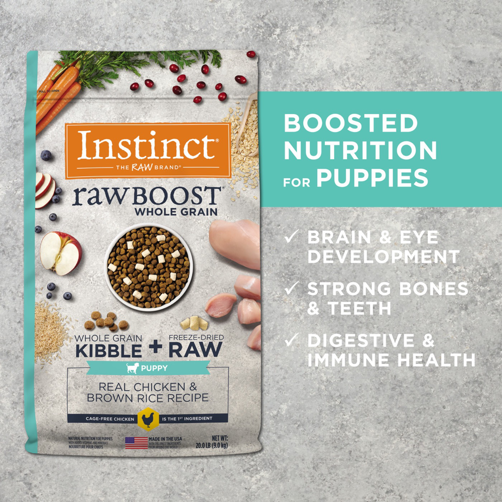 【INSTINCT - PUPPY DOG】Raw Boost Whole Grain Real Chicken Brown Rice