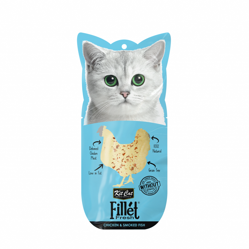 【Kit Cat】猫猫零食 - 新鲜熏鱼鸡肉排