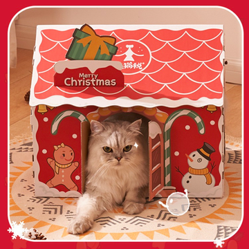 圣诞姜饼屋猫抓板