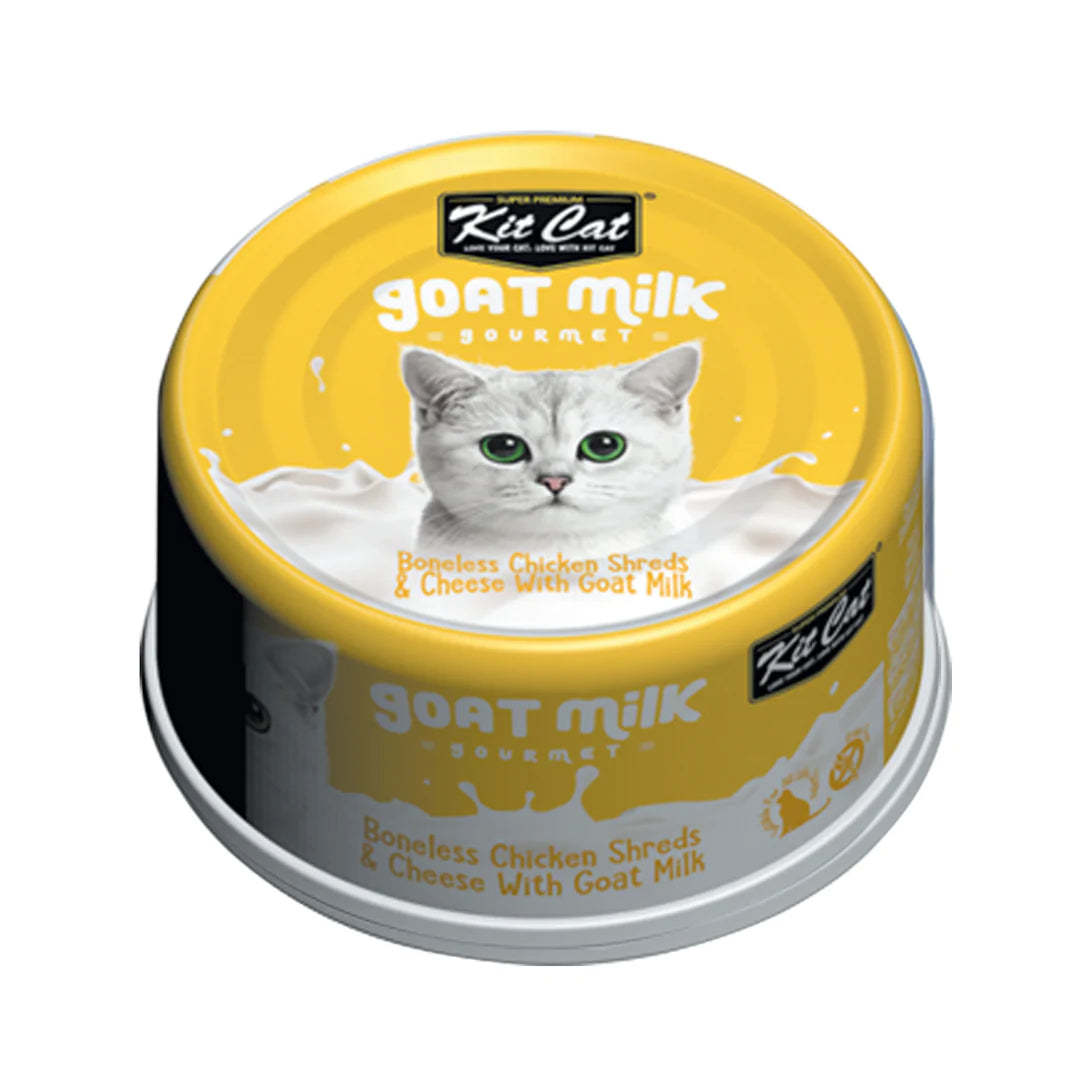【Kit Cat】猫咪罐头 - 山羊奶鸡肉丝&芝士 70g