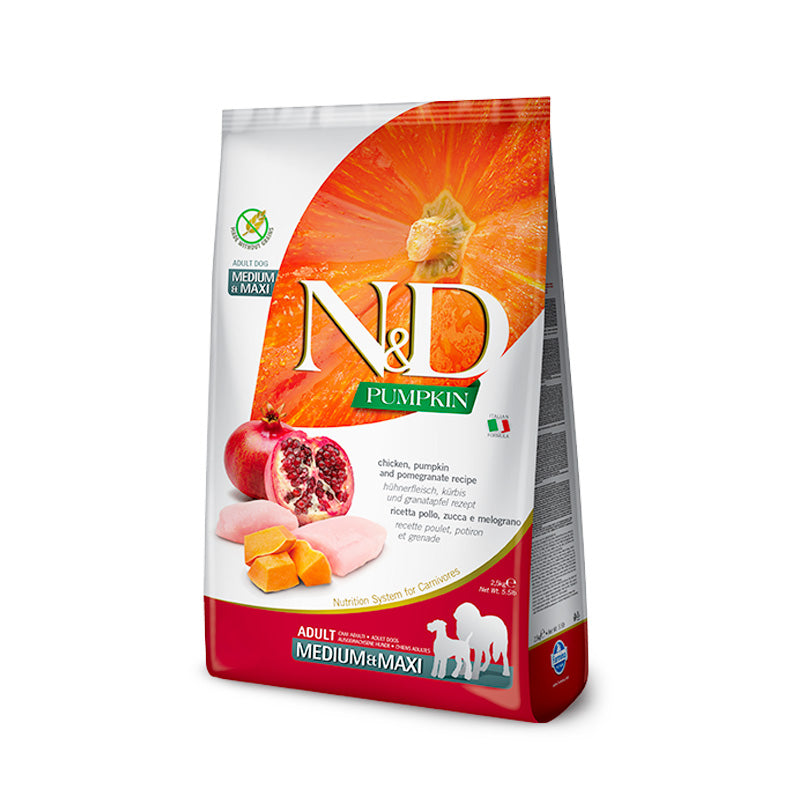 【FARMINA N&D - DOG】Chicken, Pomegranate & Pumpkin Med/Maxi 26.4lbs
