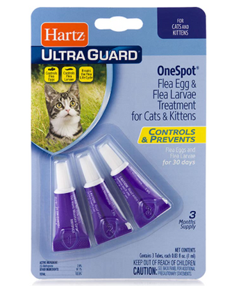 Hartz UltraGuard OneSpot猫用跳蚤及虱子护理剂