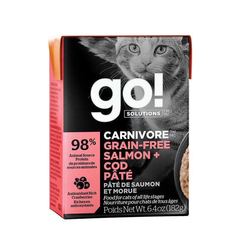 【Go! Solutions】Carnivore Grain-Free Pâté for Cats - Salmon + Cod Pate