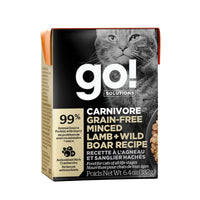 【Go! Solutions】Carnivore Grain-Free Pâté for Cats - Minced Lamb + Wild Boar x24