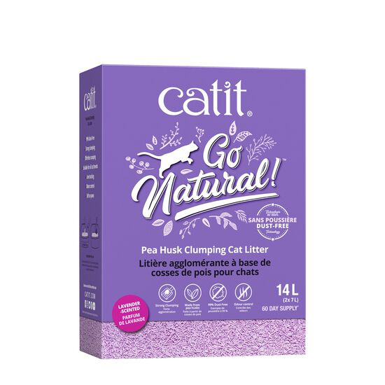 【CATIT】Go Natural Pea Husk Clumping Cat Litter - Lavender