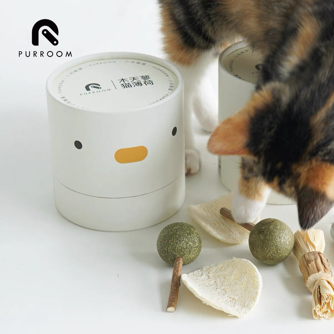 【PURROOM】猫薄荷木天寥糖果罐 (内含8款玩具)