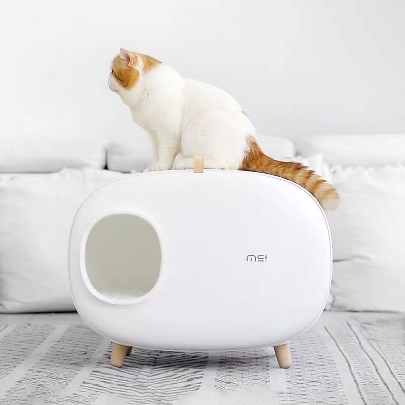 Makesure Cat Litter Box - WHITE - Pet Supplies - PawPawDear