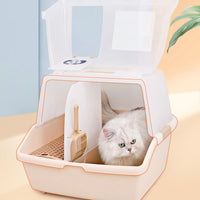 【Clearance - IRIS】Hallway Style Cat Litter Box with Handle & Front Opening